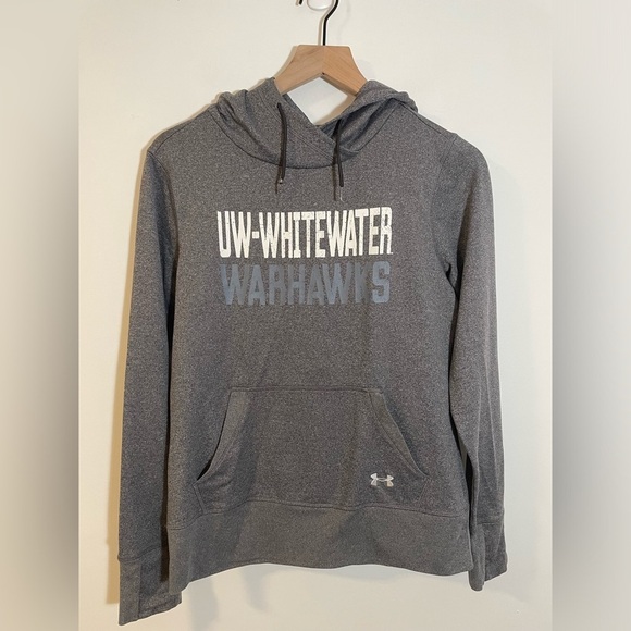 Under Armour Tops - UW Whitewater Warhawks Under Armour Gray Hoodie Sweatshirt Small Lightweight WI